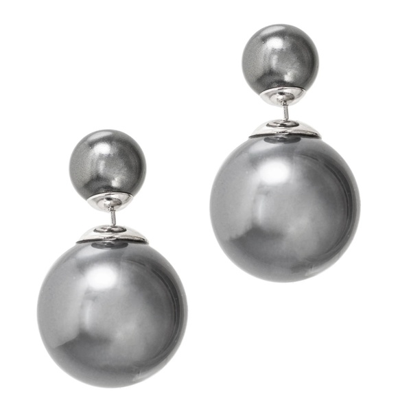 Jewelry - Sterling Silver Double-Ended Pearl Ball Earrings